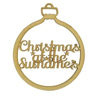 Laser Cut Personalised 'Christmas at the...' Bauble - 100mm Size